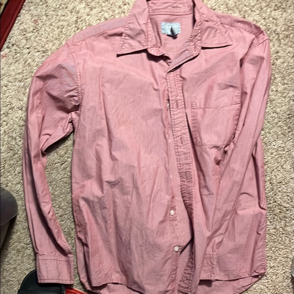 Old Navy red & white stripe Casual Button Down Shirt